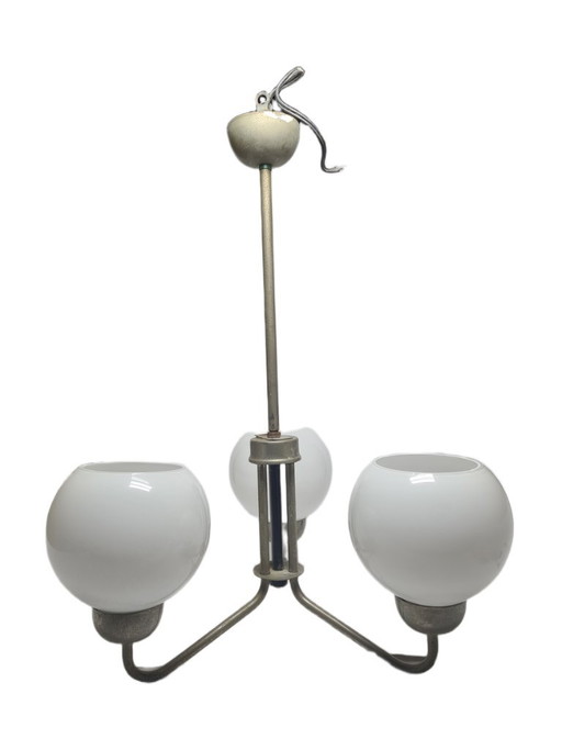 Postmodern Style Chandelier, Poland, 1970s – kroonluchters, Glass, Metal