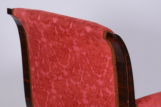 Restored Art Deco Armchair, By Pavel Janák, By PUD, Oak, Czech, 1910s – Textile, Wood (photo 9 of 14)