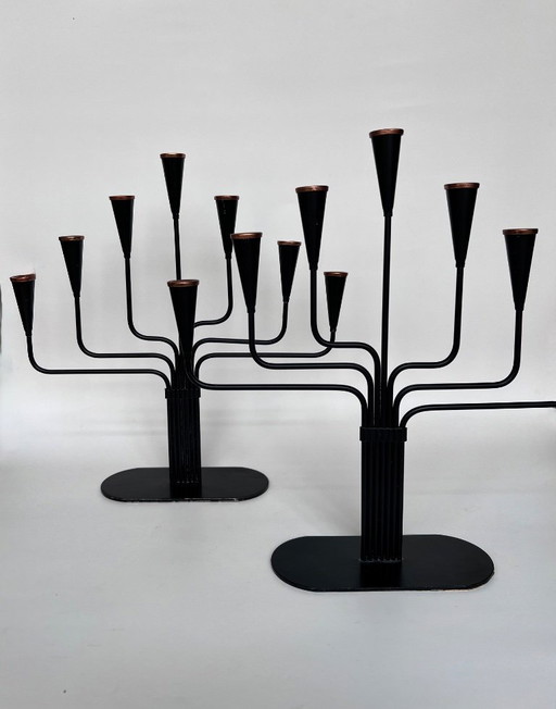 Set of 2 candlesticks - Gunnar Ander, Ystad-Metall