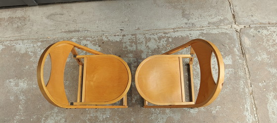 Image 1 of 2 sillas plegables OKT de madera curvada escandinava de la década de 1960 (Thonet)
