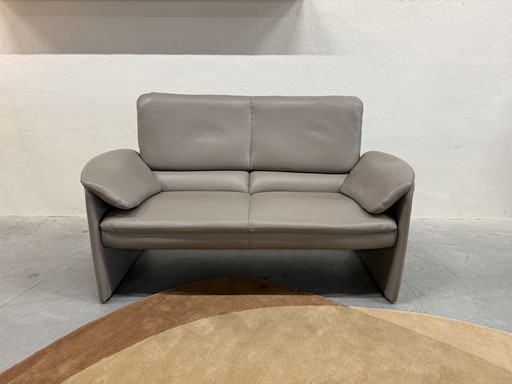Leolux Catalpa Sofa, 2-Sitzer, graues Leder