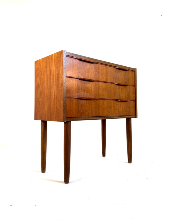 Cassettiera vintage in teak, Danimarca ‘60, Cassettiere, Legno, Marrone (foto 4 di 8)