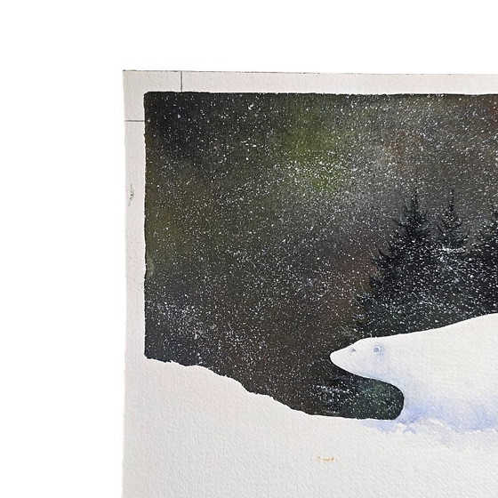Image 1 of Olivier Dunrea gouache It's Snowing Page 1, from 2000