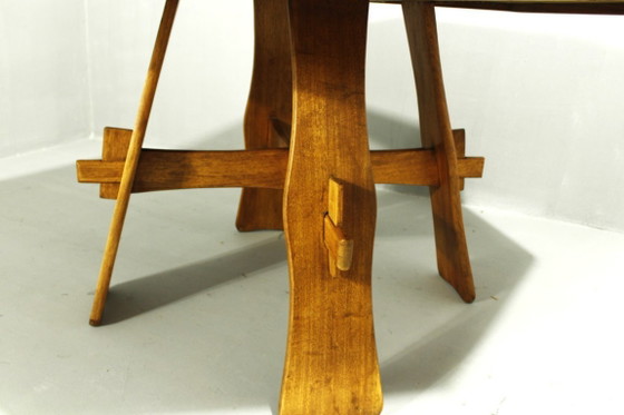 Image 1 of Brutalist Teak Garden Table, 1970s