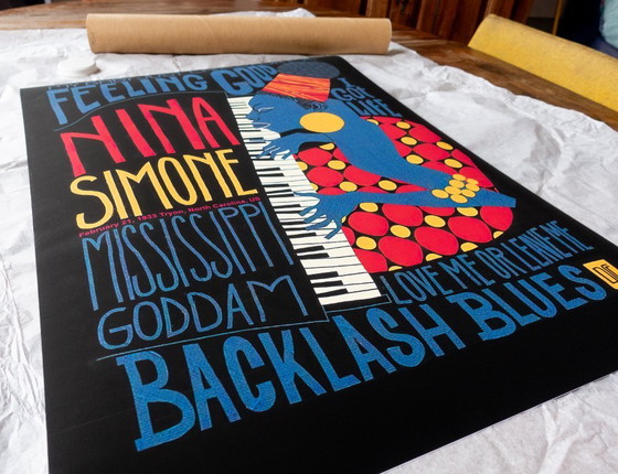 Image 1 of Nina Simone, one of the greatest Divas in Jazz history - Poster 50x70 cm