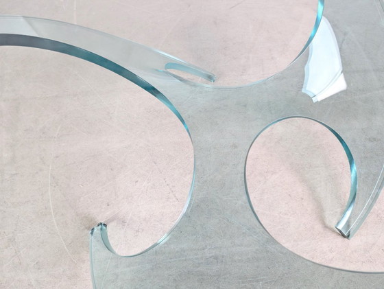 Image 1 of Tavolino da caffè di metà secolo Ronald Schmitt Knut Hesterberg in vetro