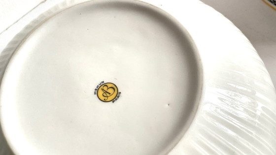 Image 1 of Insalatiere in porcellana MEHUN, decoro Art Déco