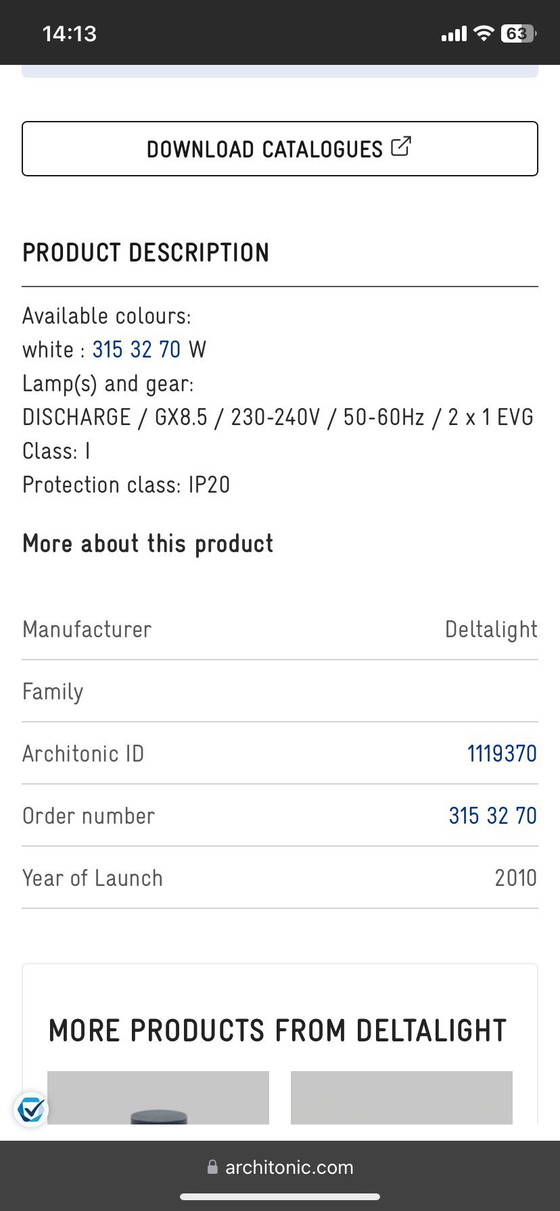 Image 1 of 3x Delta Light Link 311 opbouwspot (3x3 halogeen) (design, wit)