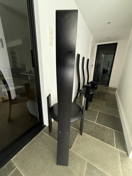 Set di 4 sedie da pranzo Golem di Vico Magistretti per Poggi – Leather, Wood (photo 6 of 10)