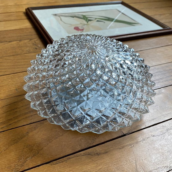 Image 1 of Vintage glazen wand-/plafondlamp uit de jaren 70 of 80