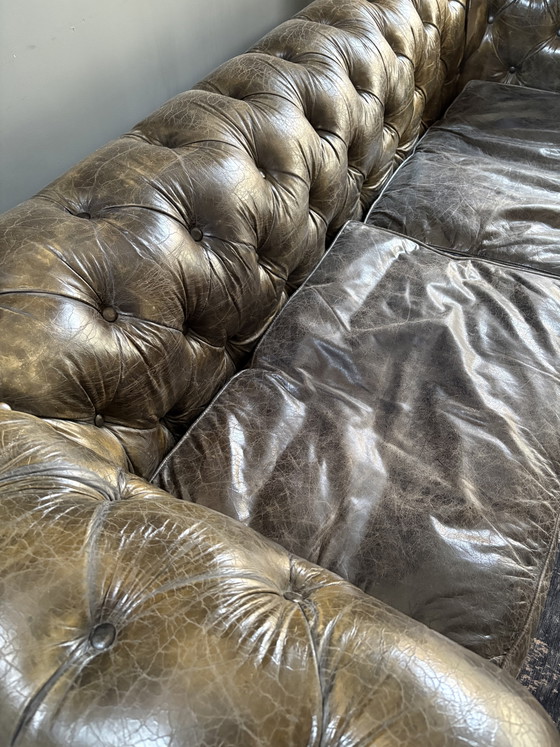 Sofá Chesterfield – Sofás de 3 plazas, Leather, Wood (photo 4 of 9)
