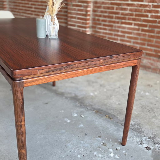 Johannes Andersen, Christian Linneberg, vintage Deense tafel, Andersen (Johannes), Eettafels, Hout, Bruin (foto 11 van 22)