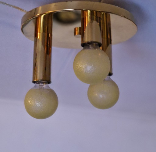 Midcentury TZ Leuchten Plafondlamp Messing