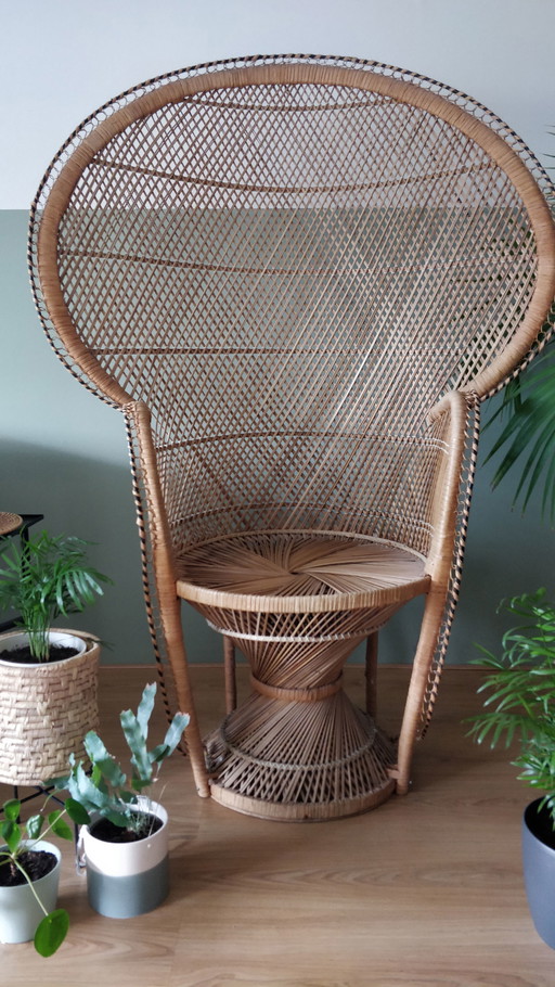 Silla de pavo real vintage