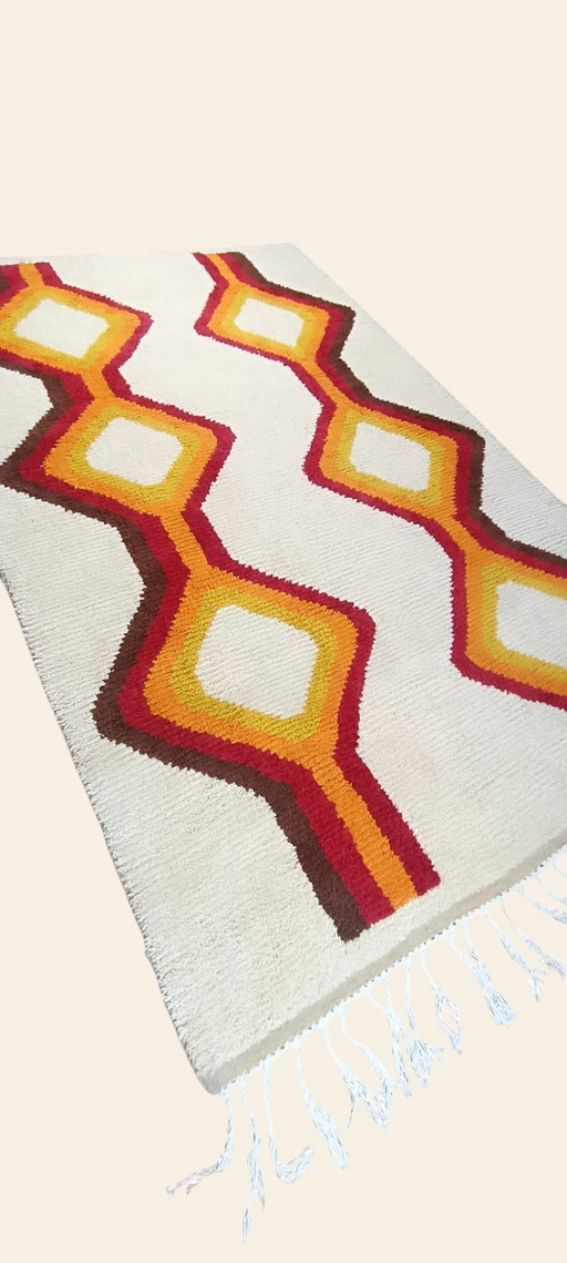 Tapis vintage Berbère 2x3 laine intérieur tapis laine rétro