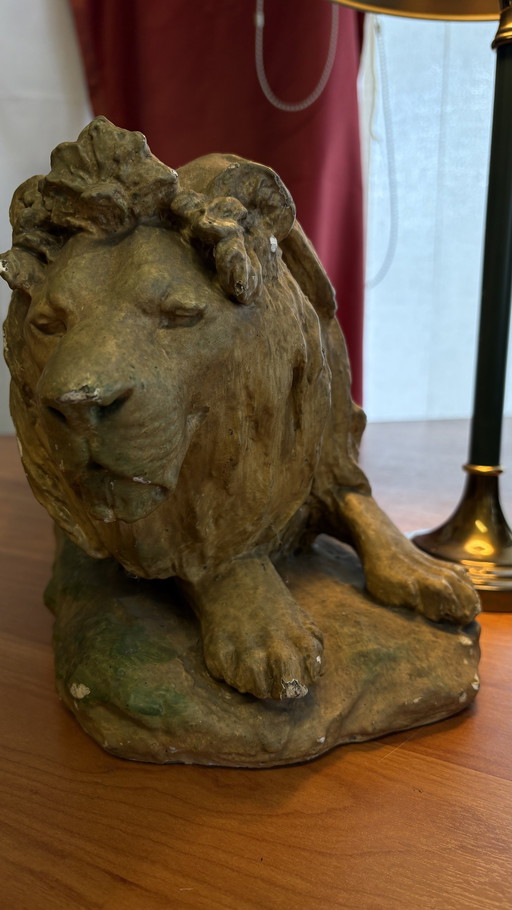 Antique church nativity scene - Reclining lion - ca. 1900-1930 - Cologne