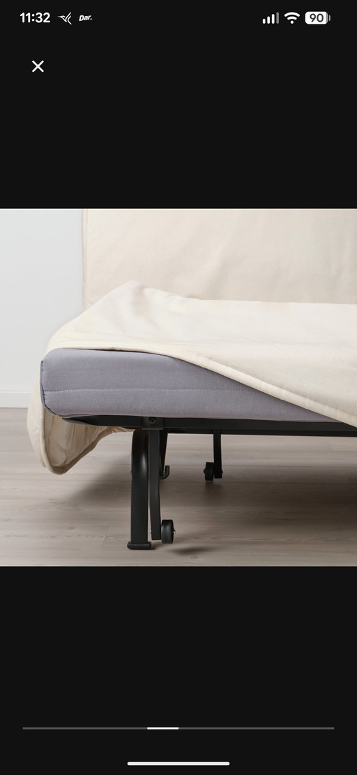 Sofá cama Lycksele de IKEA. Prácticamente sin uso. Incluye funda.