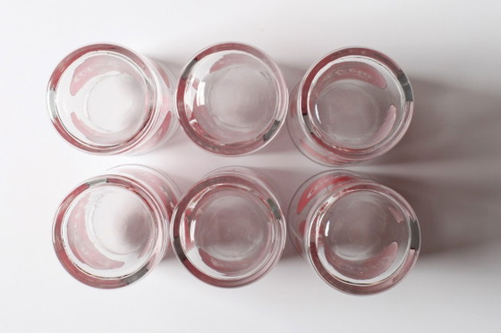 Set van 6 vintage rode Always Coca-Cola drinkglazen / Cerve / Italië / jaren 90 – Glazen & Karaffen, Glass (photo 8 of 14)