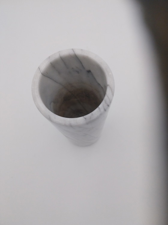 Image 1 of 1 x marble vase Italy 1970s 23cm high 8cm diameter