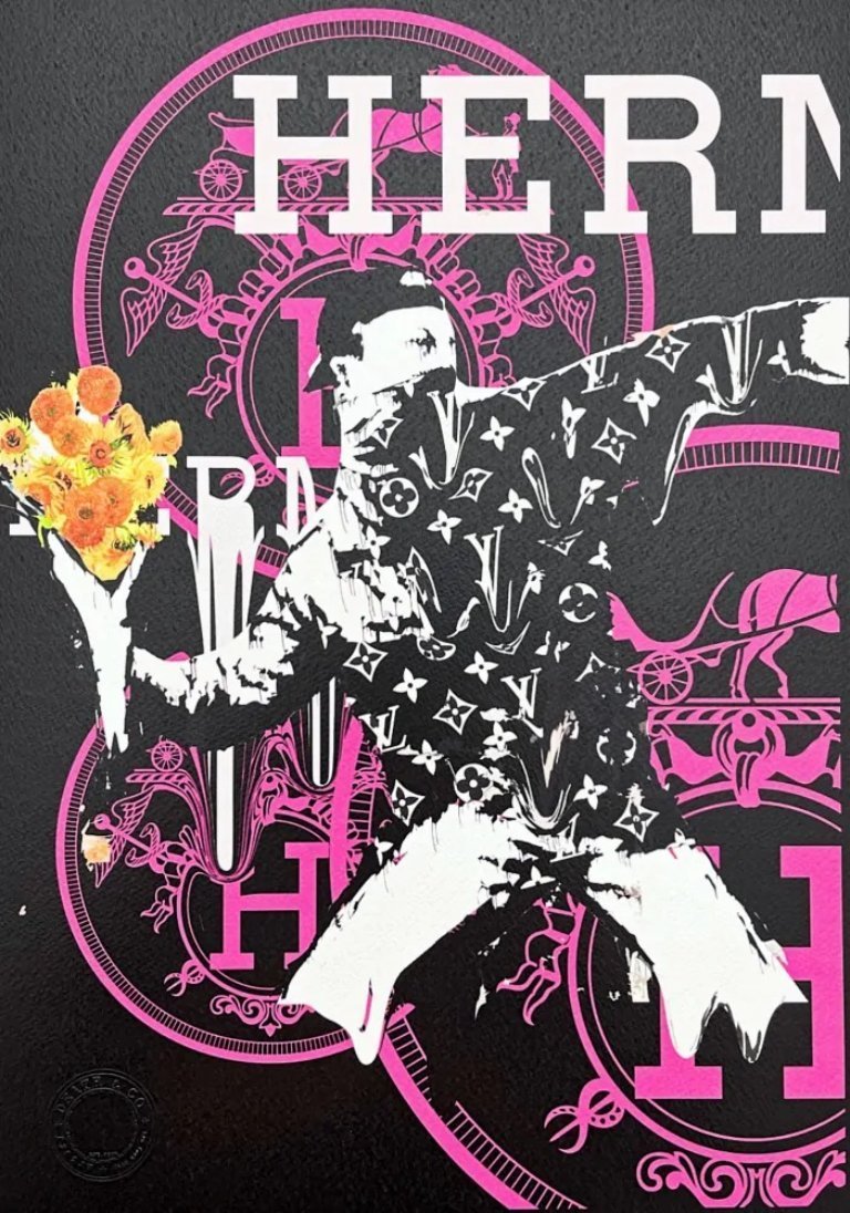 BANKSY⭐️DEATH NYC⭐️バンクシー&HERMES⭐️人気作品 Death Nyc - Banksy Flower Thrower and Hermes - Limited Edition