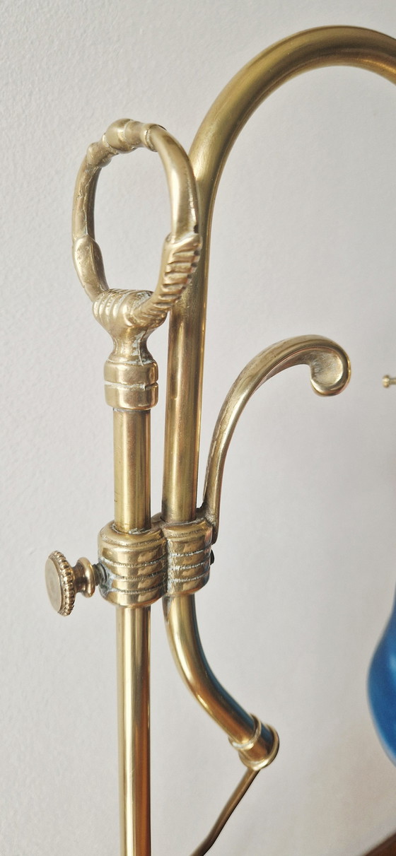 Image 1 of Art Nouveau stijl lamp- Messing en glaspasta- 1920's