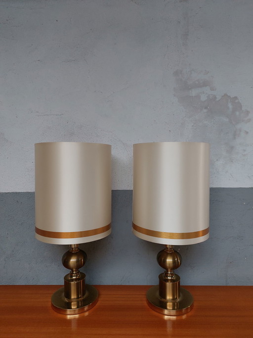 2 lámparas de mesa estilo Hollywood Regency