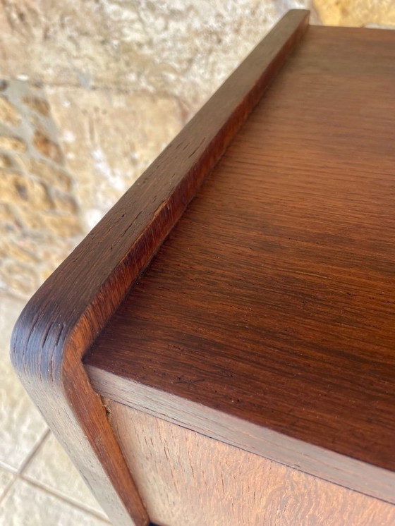 Image 1 of Cómoda de roble de mediados de siglo con cinco cajones, década de 1950