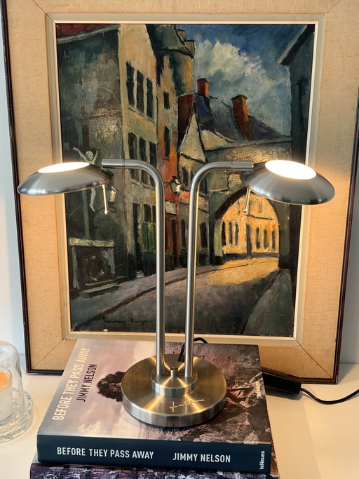 Vintage Jan Des Bouvrie Table Lamp for Boxford Holland – Model R2003 – tafellampen, rvs (photo 2 of 11)