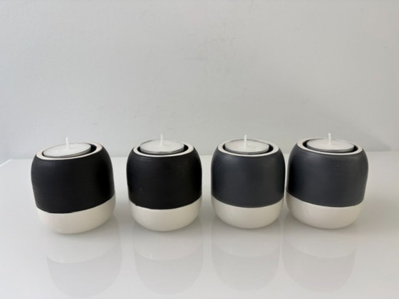 Set Van 4 Sealskin Duo Kandelaars Zwart En Antraciet – Kandelaars en kaarsen, Ceramic (photo 10 of 12)