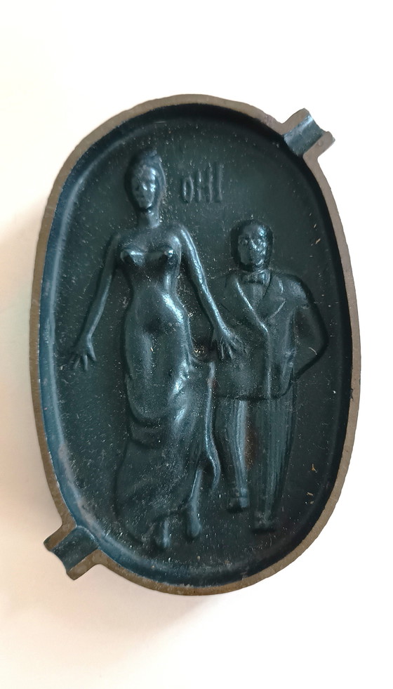 Image 1 of Ondeugende Bronzen Vijftiger Jaren Asbak