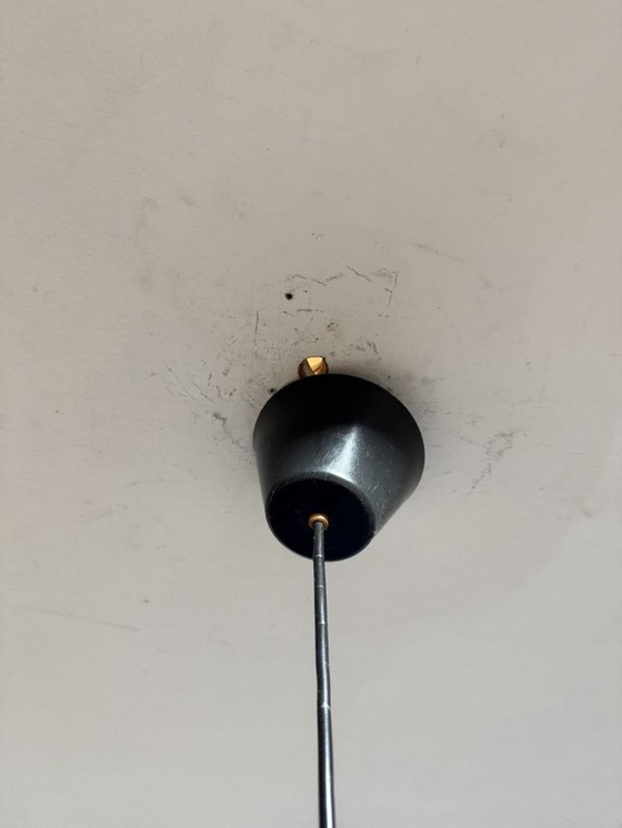 Image 1 of Eyeball Space Age Hanglamp Zilver En Oranje Vintage