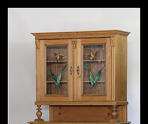 Küchenschrank aus Kiefer, 1920er Jahre