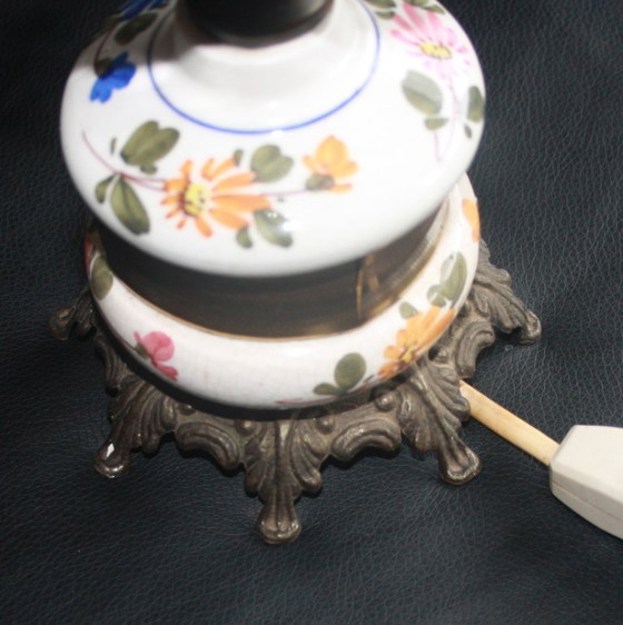 Image 1 of Lampada da tavolo vintage in stile antico – alta 30 cm – decorativa e funzionale