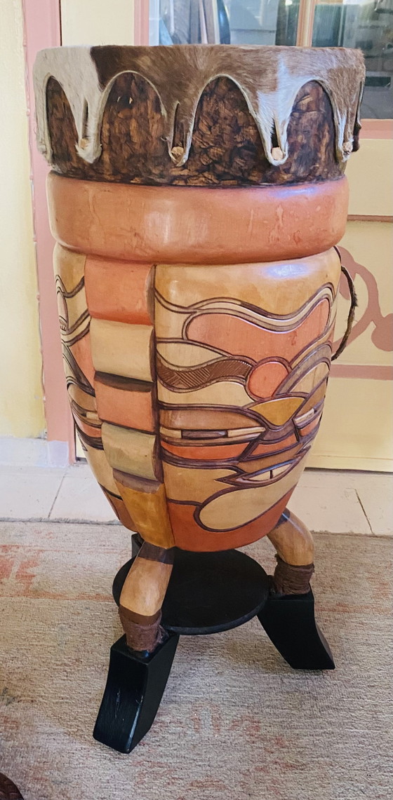 Tamburo e Placca Tribale – Sculture, Wood (photo 5 of 8)
