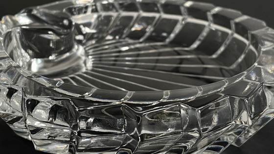 Image 1 of Cenicero en forma de concha Cristal de época