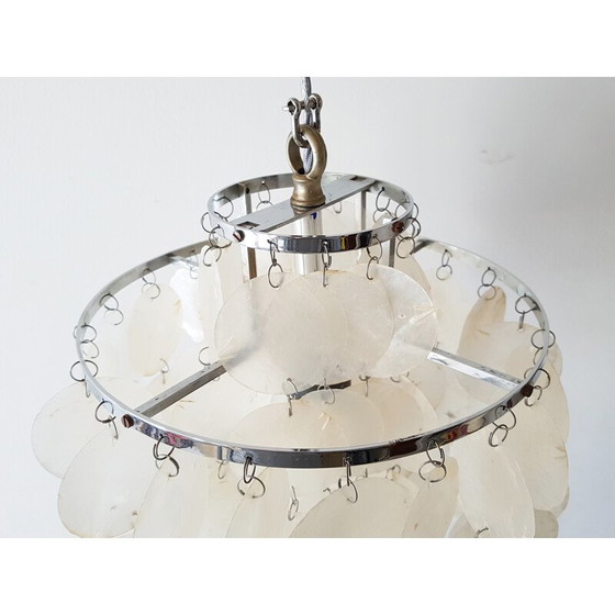 Image 1 of Chandelier vintage en nacre - années 1960