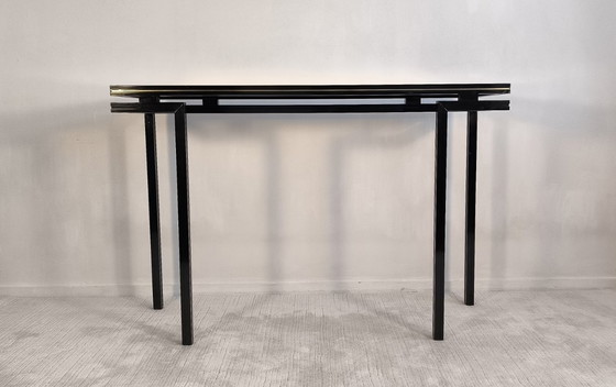 Image 1 of 😍✨ Wunderschöner Konsolentisch von Pierre Vandel Paris, 1970er Jahre, schwarzer Lack, in sehr gutem Zustand ✨😍