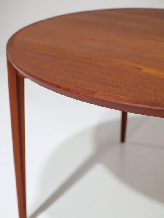 Image 1 of Henry Rosengren Hansen round extendable teak dining table