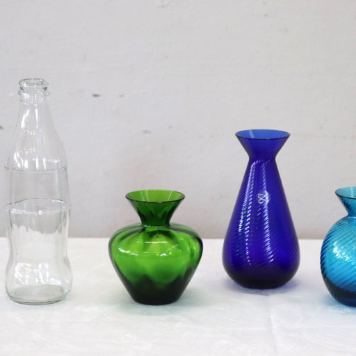 Small Murano Glass Vase Signed Venini 2012 with Original Label, set of 3
