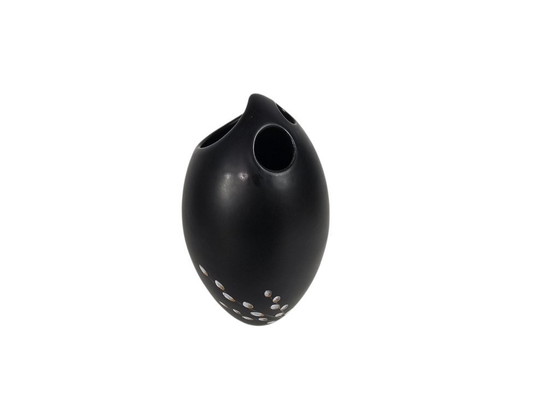 Image 1 of Flora Ceramics - Spring model - matte black - Gouda - signed - 1961