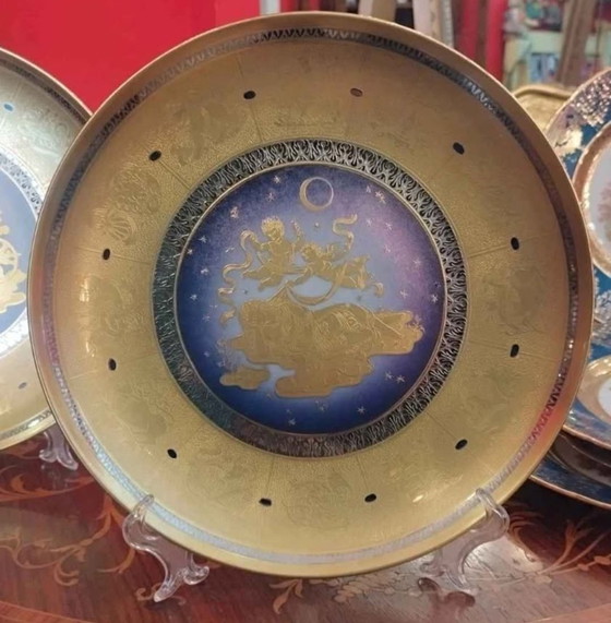 Image 1 of Zwei dekorative Teller aus der Morbelli Gold- und Platinkollektion