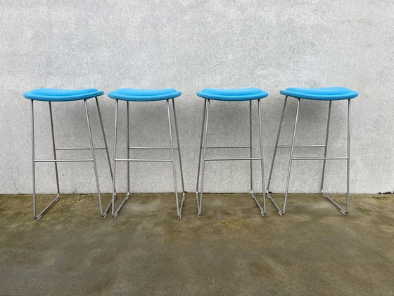 Image 1 of 4X Cappellini Hi Pad Stool Blue