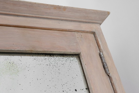 Image 1 of Gabinete de afeitado o botiquín Art Decó francés en madera con espejo, años 20