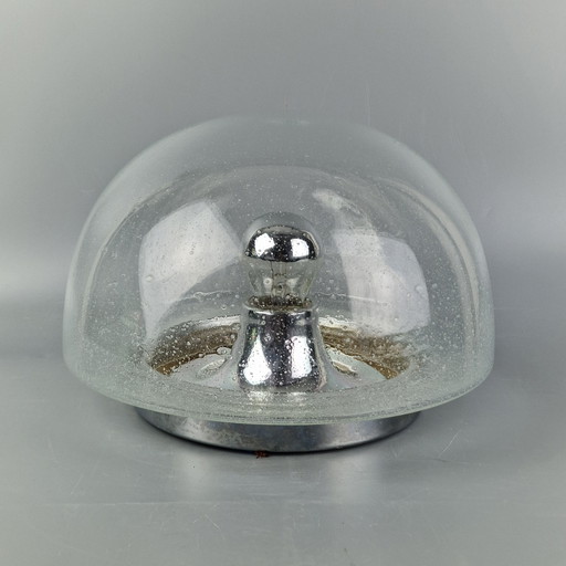 Vintage Plafondlamp – Glashütte Limburg – Space Age Design – Ø 30 cm – Jaren 70