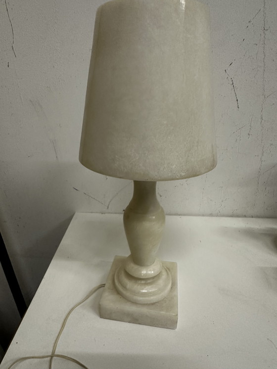 Image 1 of Vintage 70's Alabaster Lamp H 39 Cm