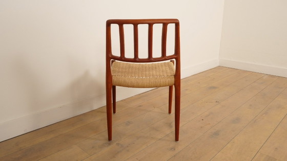 1x Niels Otto Møller Esszimmerstuhl | Modell 83 | Papercord | Teak – Esszimmerstühle, Wood, Vintage (photo 9 of 10)