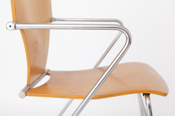 Vintage Egoa Stoel Model 300 van Josep Mora voor STUA, Spaans Postmodern Design, 1988 – Eetkamerstoelen, Metal (photo 8 of 9)
