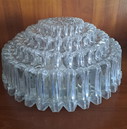 Mid-Century Glashütte Limburg Ceiling Light A 699 Textured Glass 1960s