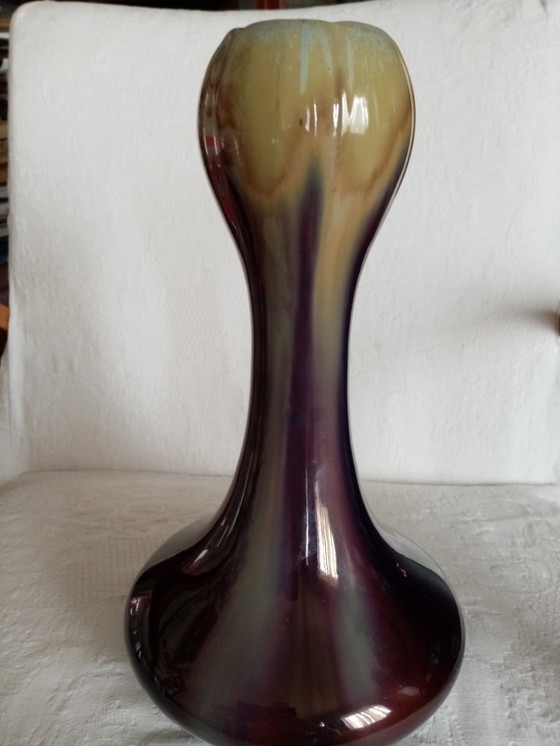 Image 1 of Art deco ceramic vase Thulin/Belgium period 30cm