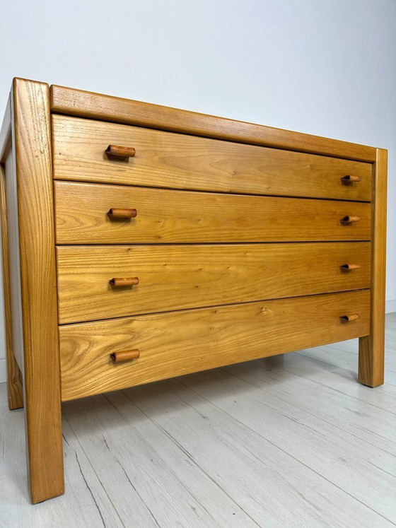 Image 1 of Vintage ladekast van iepenhout van Maison Regain, Franse mid-century modern stijl, jaren 60.